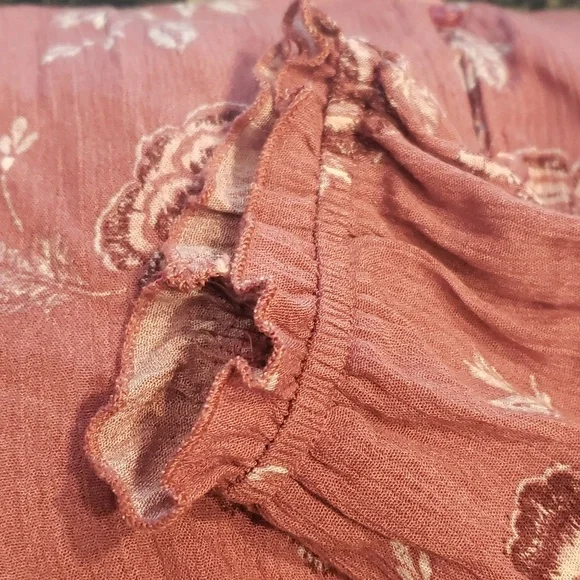 AMERICAN RAG CIE by MACY's Boho Peasant Blouse Bright Mauve Rose XXL NWT - Picture 5 of 10